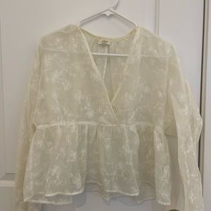 Wilfred sheer lace blouse